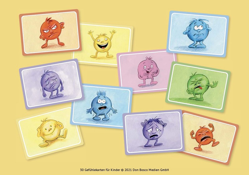 30 Gefühlekarten für Kinder