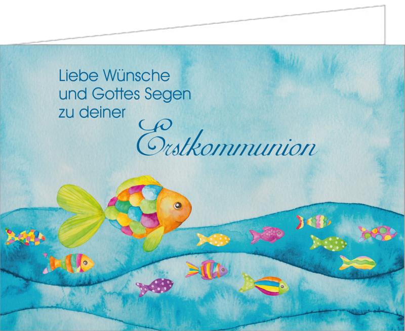 Fotogrußkarte - Erstkommunion "Liebe Wünsche..."