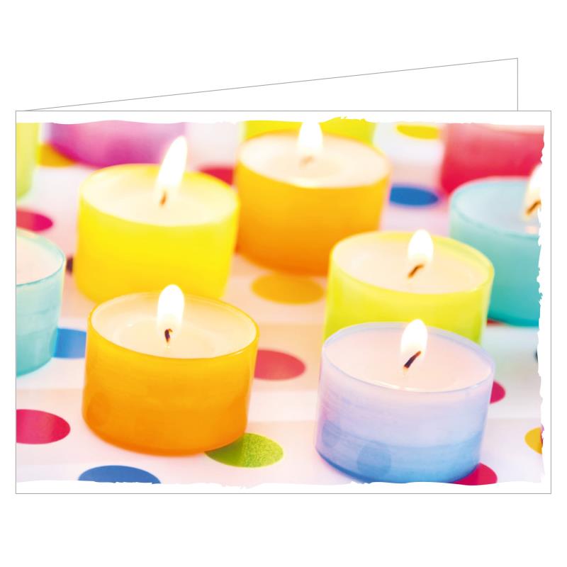 DIN A5 Greeting Card - Birthday Candles