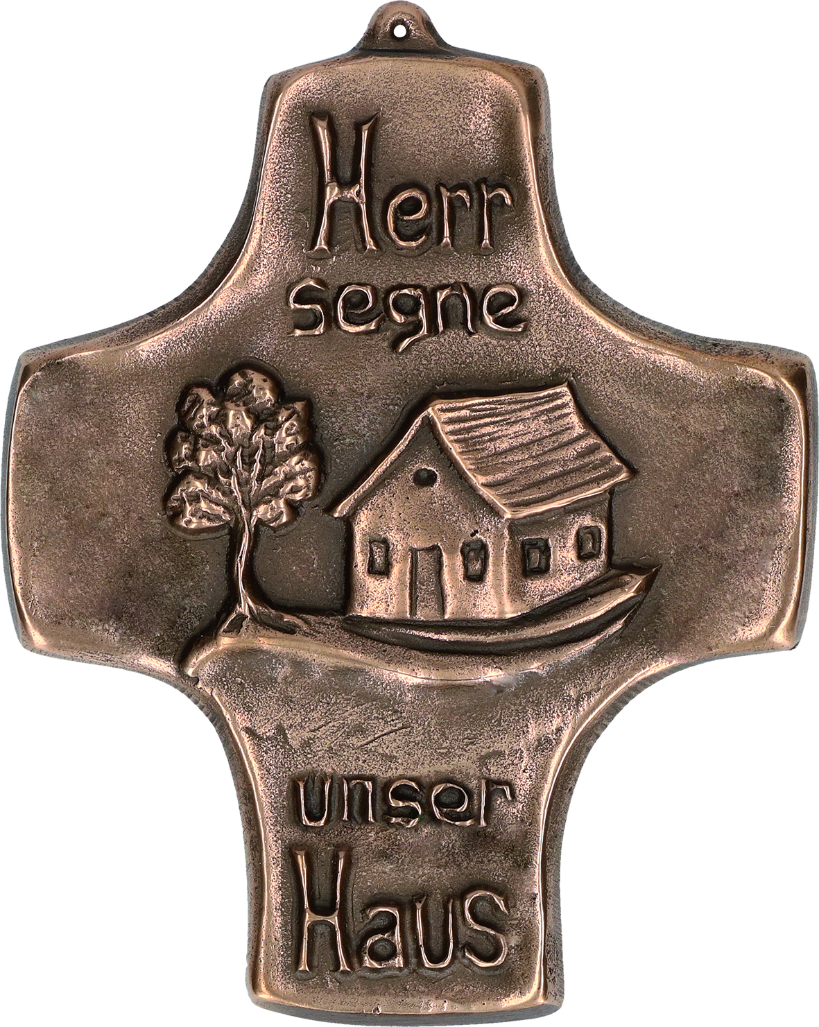 Schmuckkreuz "Haussegen" aus Bronze