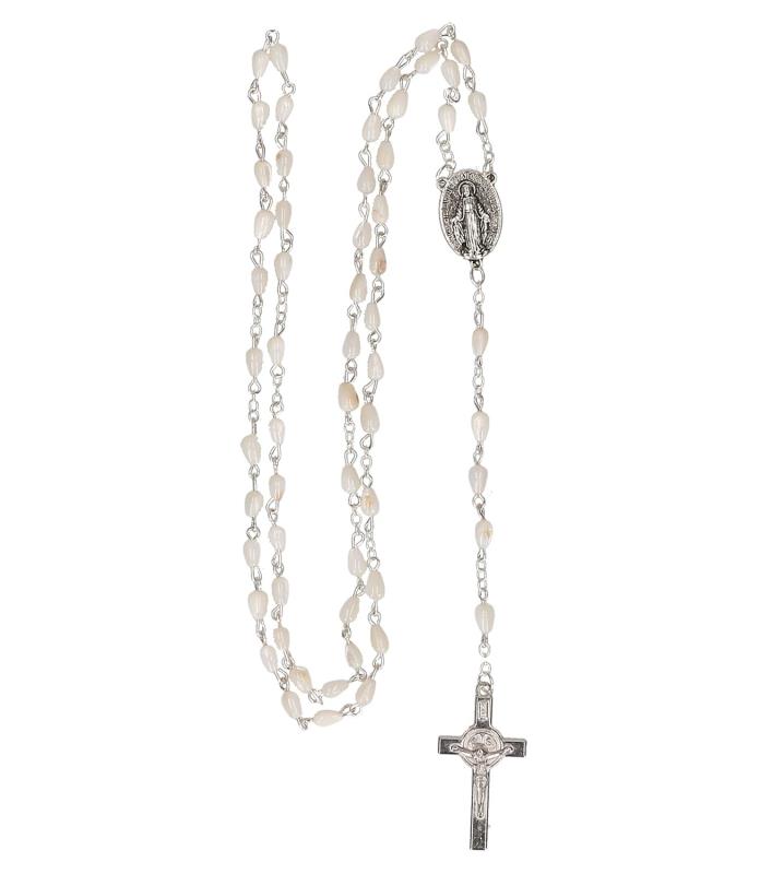 Rosary with shell beads