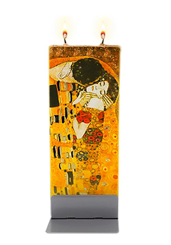Flat Candle "Gustav Klimt - The Kiss"