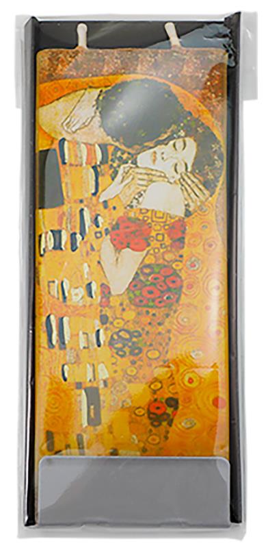 Flachkerze "Gustav Klimt - Der Kuss"