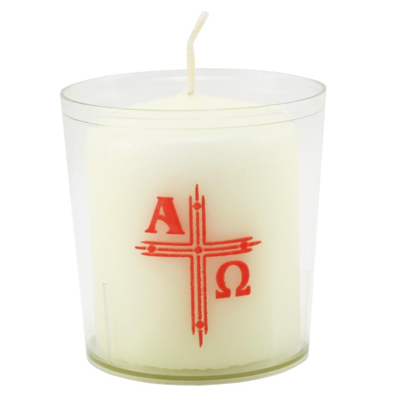 Easter Candle A & O with Wax Filling