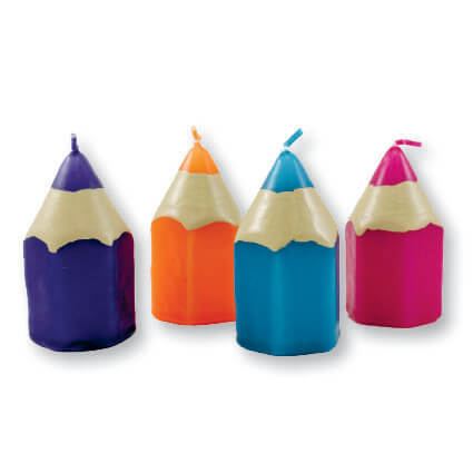 Pencil Shaped Candle in Mixed Colours