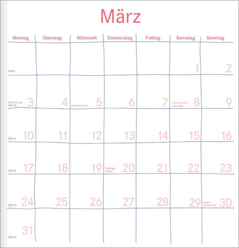 Cartoon-Kalender 2025