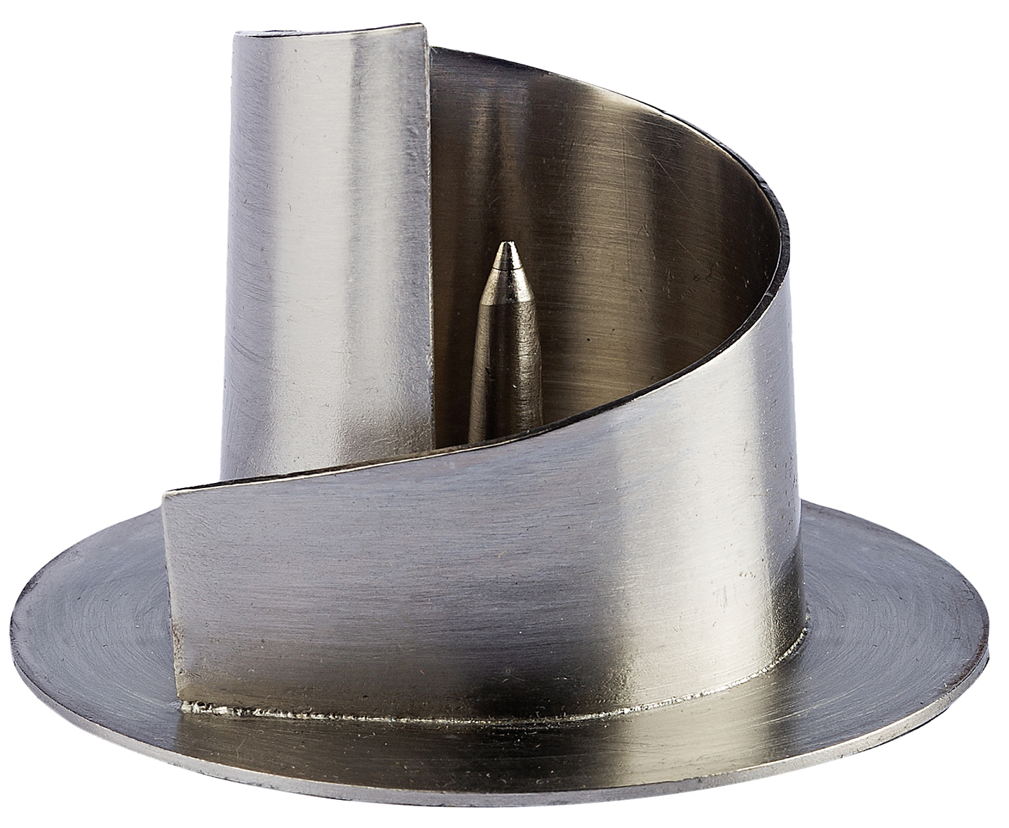 Candle Holder Dynamic Curve made of Nickel-Plated Brass