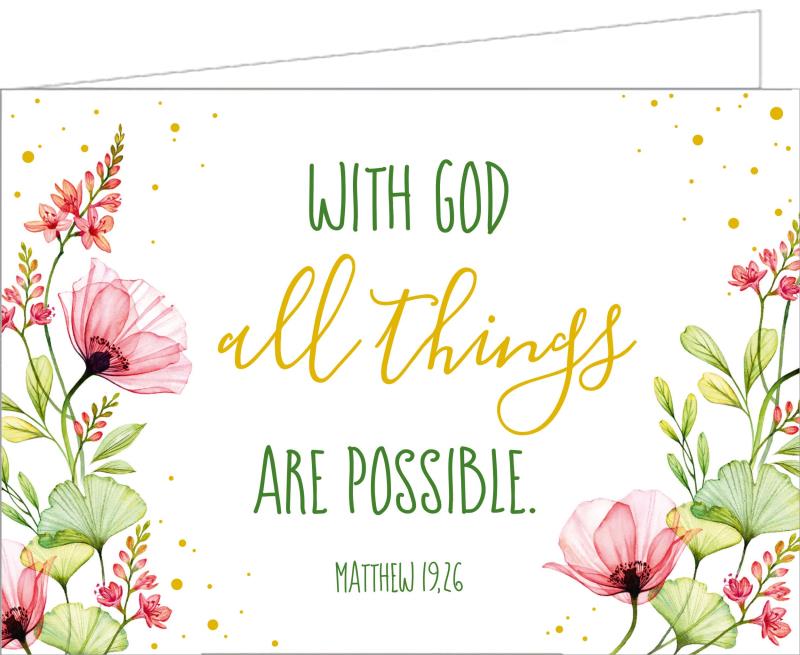 Fotogrußkarte – With god all things are possible