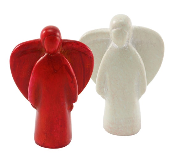 Soap Stone Angel White or Red