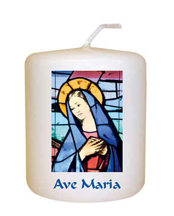 Kerze Ave Maria - Kirchenfenster