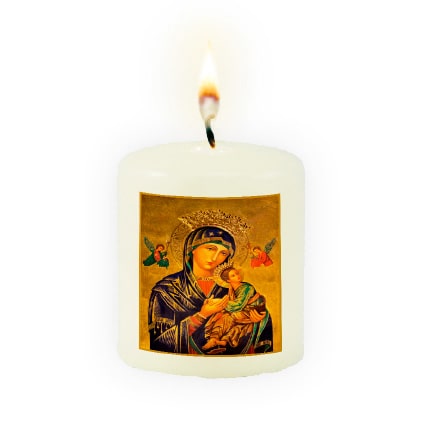 Maria Icon Candle Motif