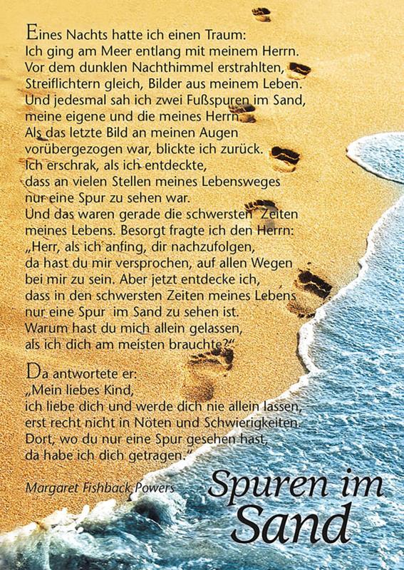 Paket Postkarte "Spuren im Sand" 12 Ex.