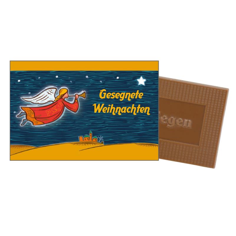 Schokolade mit Karte – Gesegnete Weihnachten