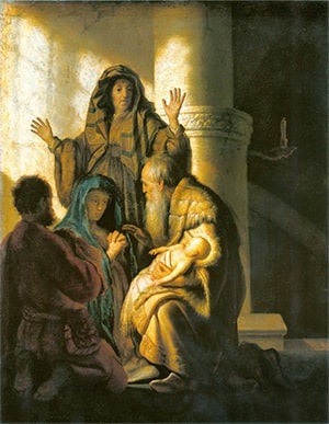 Darstellung des Herrn im Tempel mit Simeon und Hanna