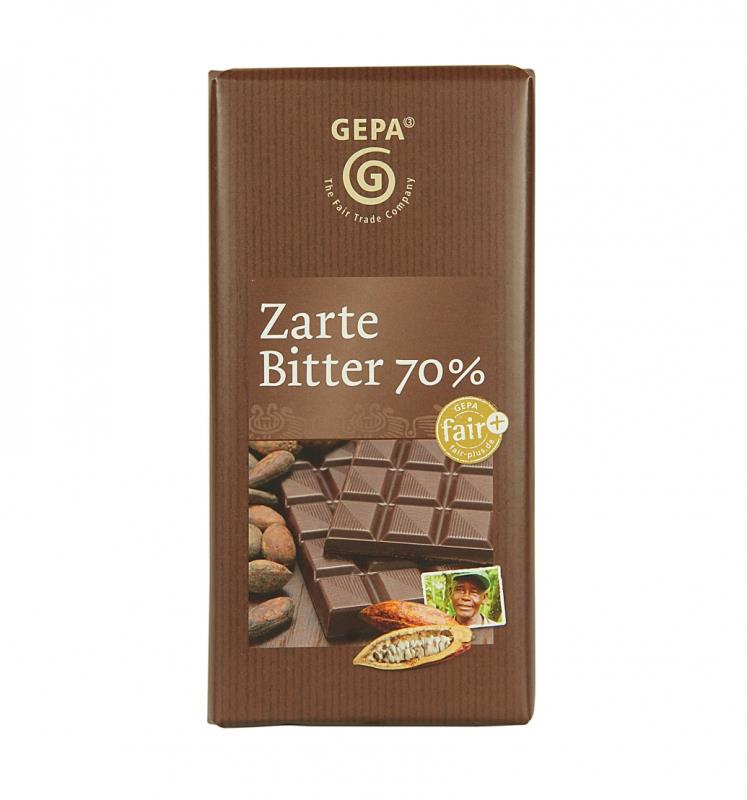 Schokolade Zartbitter 70%, 100 g