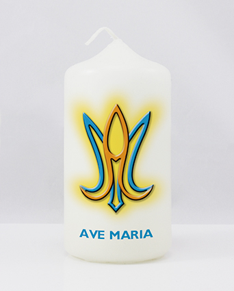 Kerze Ave Maria - Monogramm