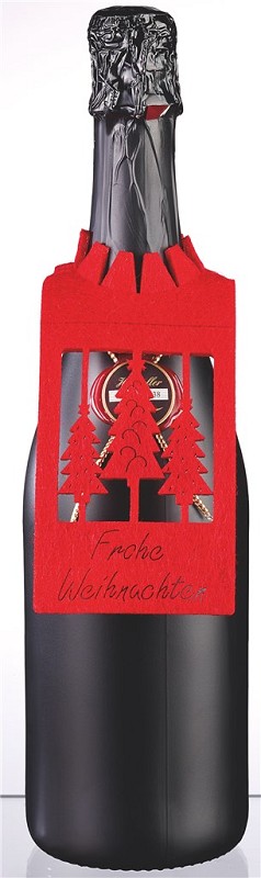 Filz-Flaschenanhänger "Frohe Weihnachten"