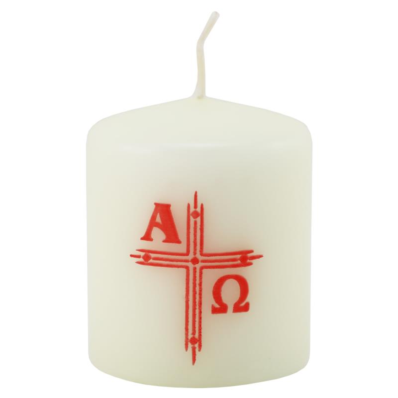 Easter Candle A & O with Wax Filling