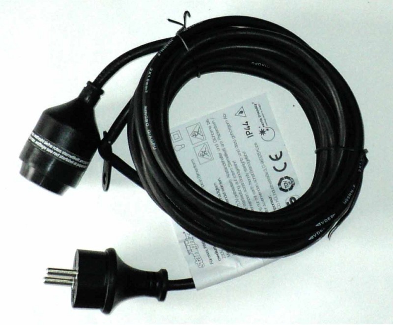 Outdoor Lamp Socket with Cable 5m Black