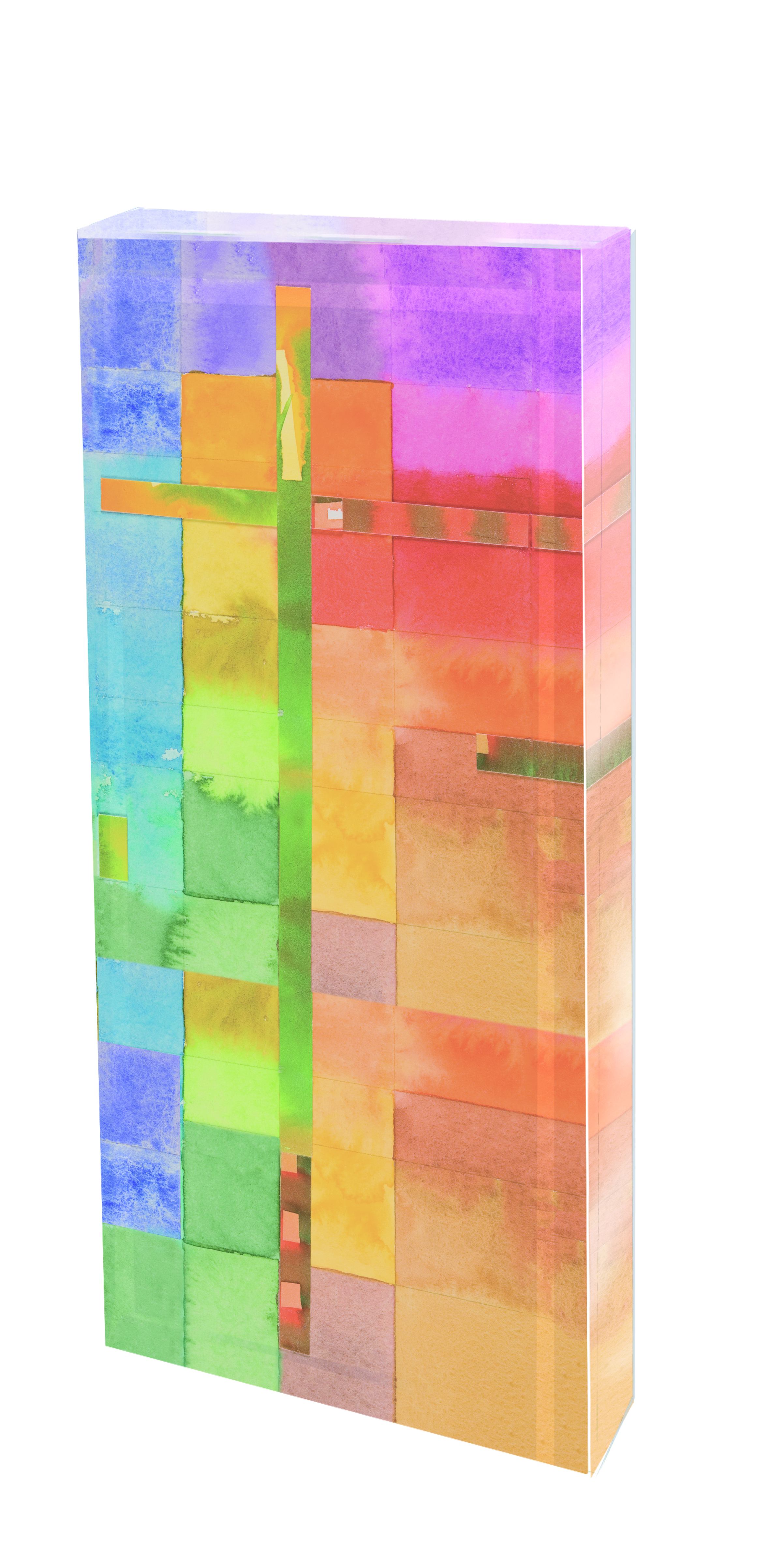 Glass Cuboid for Hanging up “Cross”