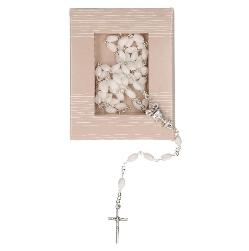 Rosary with glass beads 55 cm