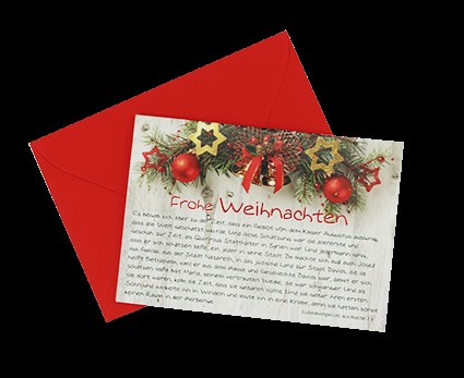 Faltkarte Frohe Weihnachten Lukasevangelium