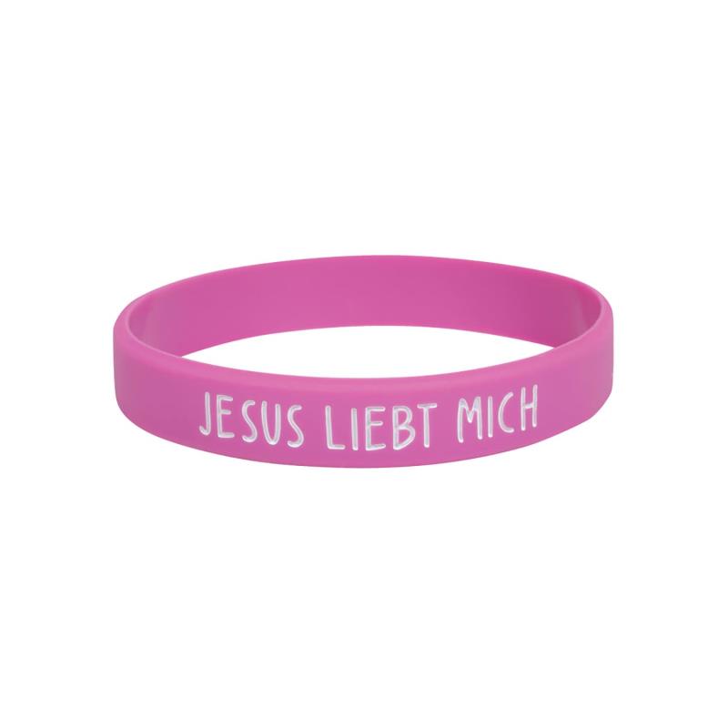 Armband lila "Jesus liebt mich"