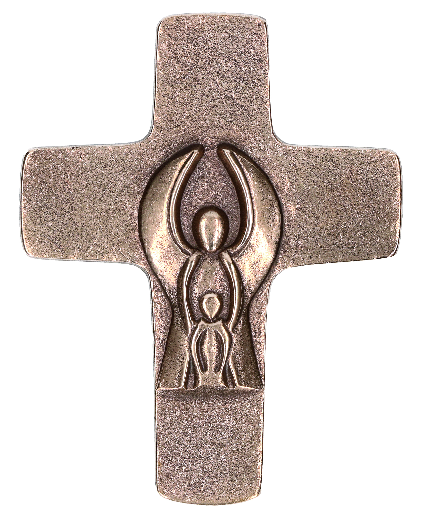 Symbolkreuz "Schutzengel" aus Bronze