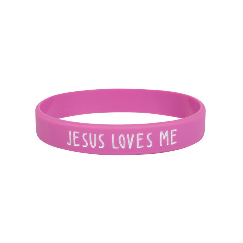 Armband lila "Jesus liebt mich"