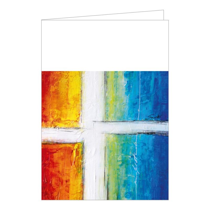 Parish letter coat rainbow cross (package of 100)