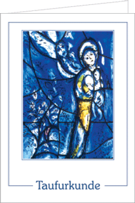 Taufurkunde - Motiv Marc Chagall - Mit Dokumententeil