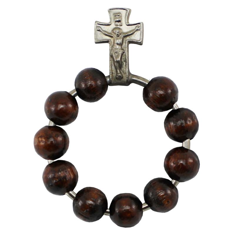 Rosenkranzring 10 Perlen u. Christus-Korpus