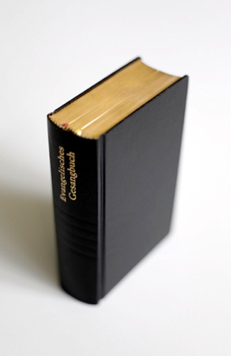 Ev. Gesangbuch klein, Goldschnitt, Kunstleder, schwarz