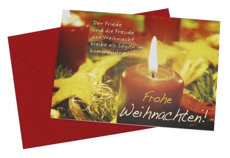 Faltkarte Frohe Weihnachten Friede und Freude