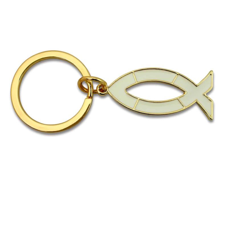 Schlüsselanhänger Ichthys gold