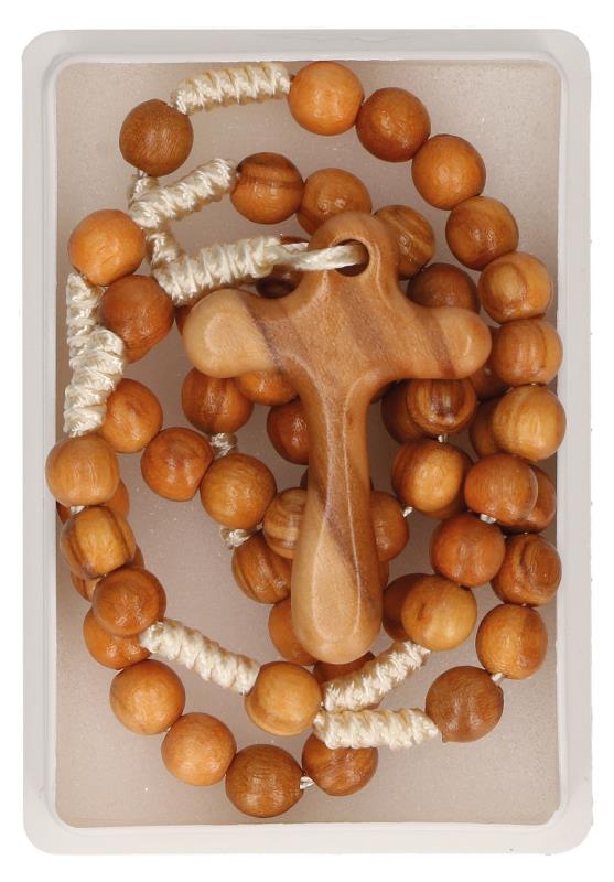 Rosary with olive wood beads