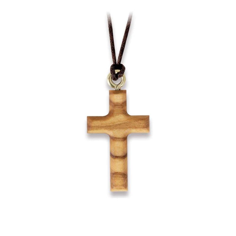 Olivenholzkreuz-Halskette