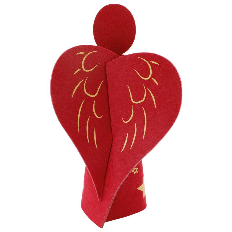 Christmas proclamation angel red
