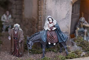 Maria und Josef auf Herbergssuche