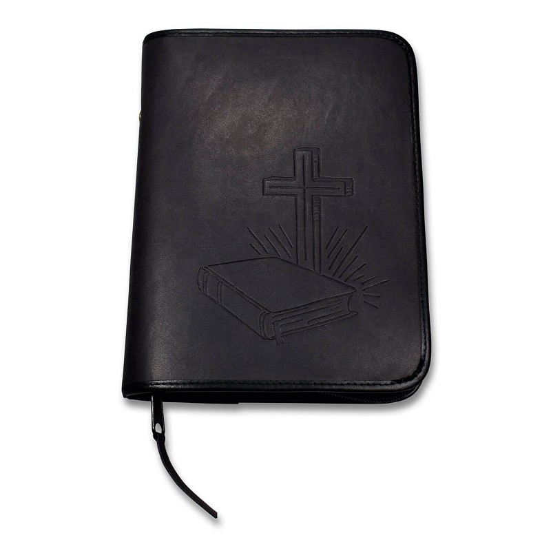 Book cover faux leather u. Embossing anthracite small