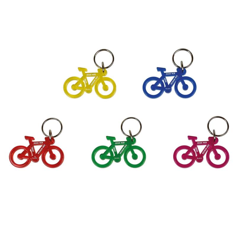 Schlüsselanhänger "Fahrrad" gelb
