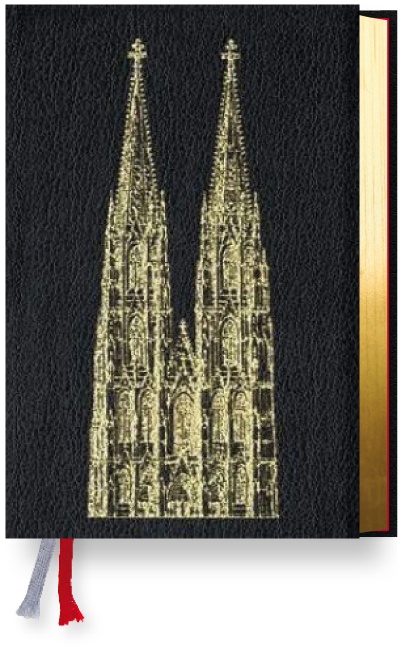 Gotteslob Köln Leder schwarz mit Goldschnitt u. Prägung