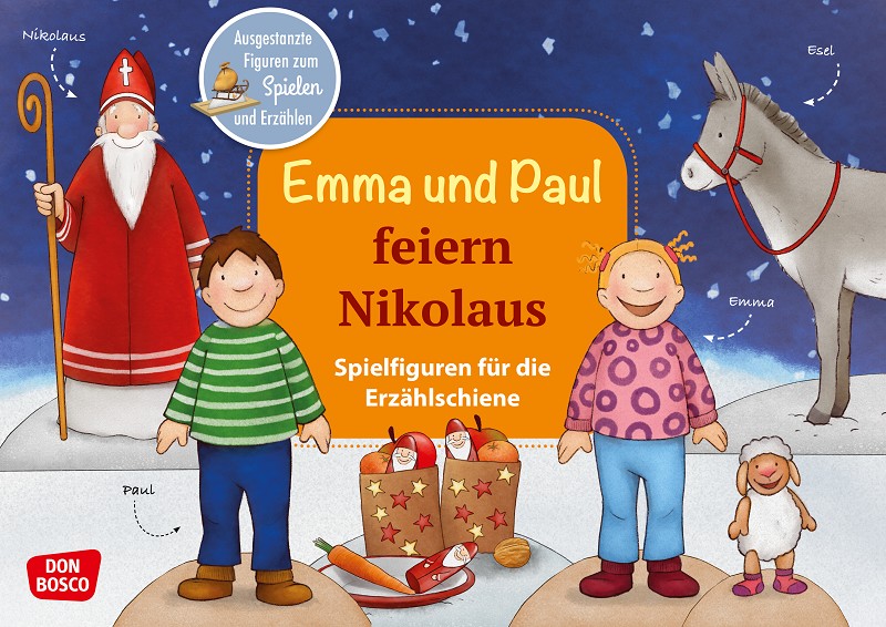 Emma und Paul feiern Nikolaus. Figuren für die Erzählschiene