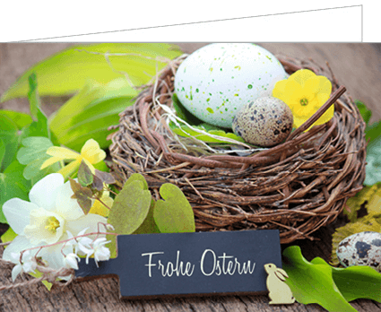 Osterkarte – Frohe Ostern inkl. Umschlag
