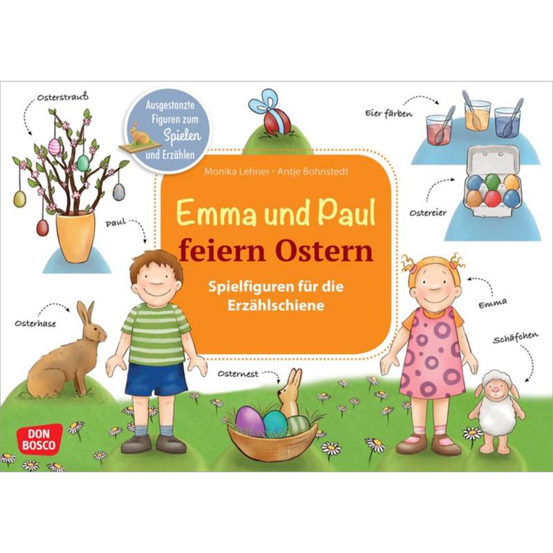 Emma und Paul feiern Ostern. Spielfiguren für Erzählschiene