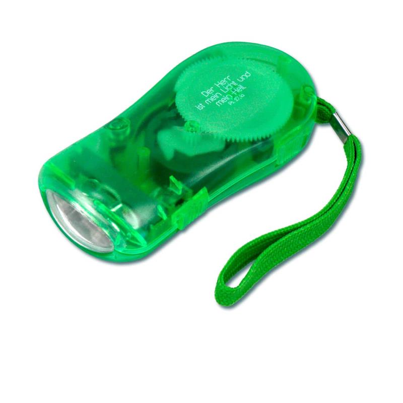Taschenlampe Dynamo grün