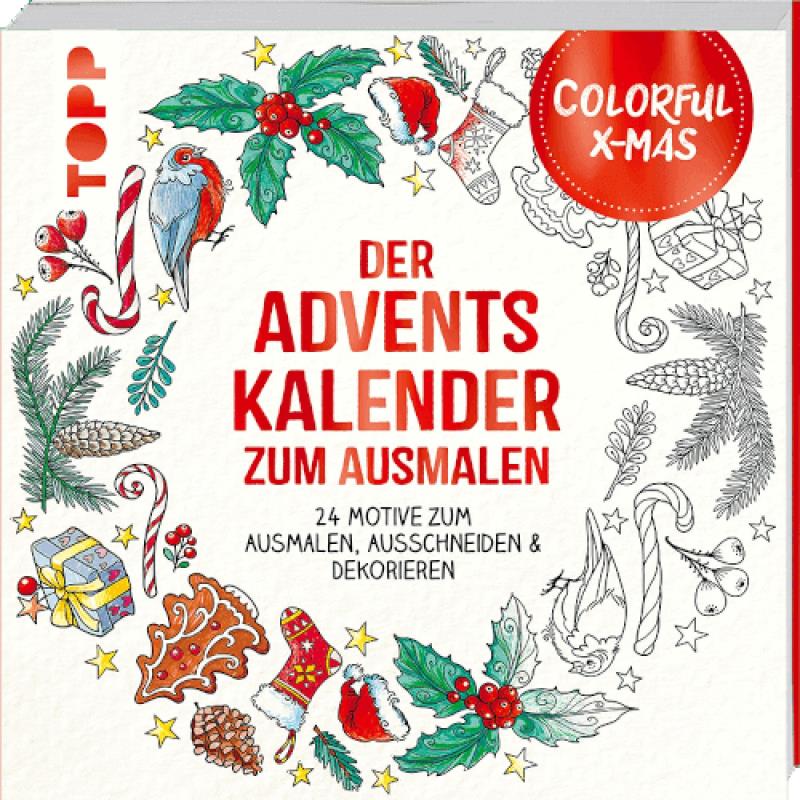 Colorful Christmas - Der Adventskalender zum ausmalen