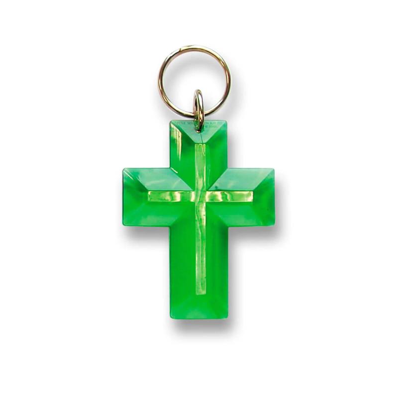 Schlüsselanhänger - Kreuz grün