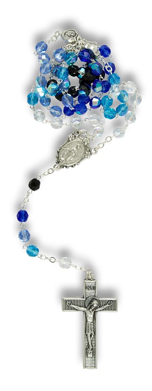 Rosary Mary Immaculate Conception Blue, in Motif Box