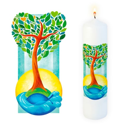 Baptism Candle You are like a Tree